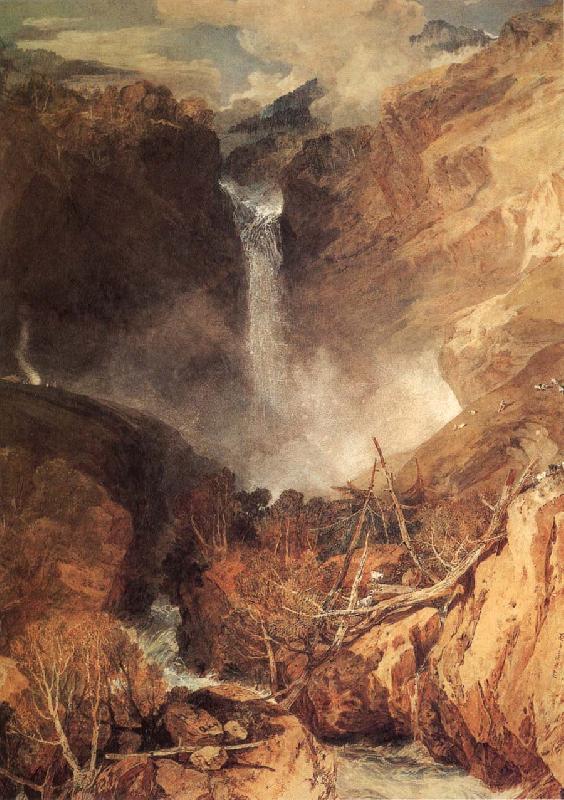 J.M.W. Turner The Great Fall of the Reichenbach,in the Valley of Hasle,Switzerland oil painting picture